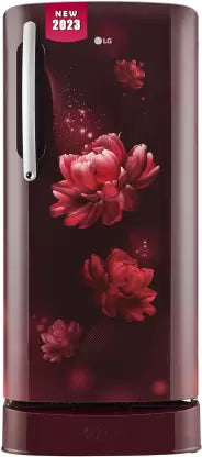 LG 201 L Direct Cool Single Door 4 Star Refrigerator with Base Drawer with Smart Inverter Compressor, Smart Connect, Fast Ice Making (Scarlet Charm, GL-D211HSCY) LG 201 L Direct Cool Single Door 4 Star Refrigerator with Base Drawer with Smart Inverter Compressor, Smart Connect, Fast Ice Making (Scarlet Charm, GL-D211HSCY)